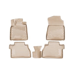 Toyota Tundra Floor Mats - Omac - Rubber TPE - Beige - 2014-2021